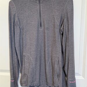 Gray Long Sleeve Athletic Top